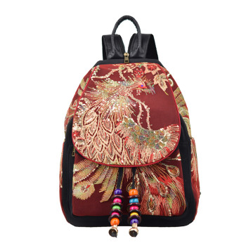Embroidery Backpack Women Bag