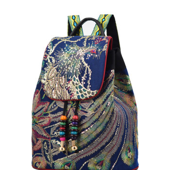 Embroidery Backpack Women Bag