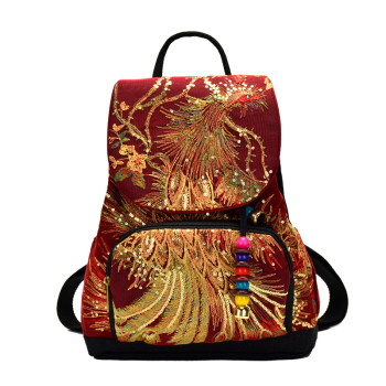 Embroidery Bag Women Backpack