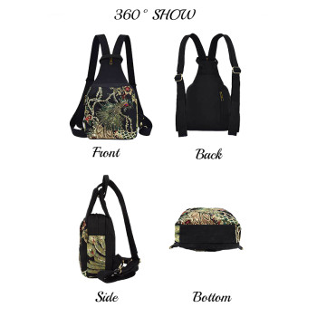 Embroidery Crossbody Bag Women Backpack