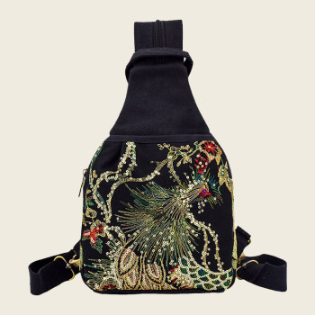 Embroidery Crossbody Bag Women Backpack